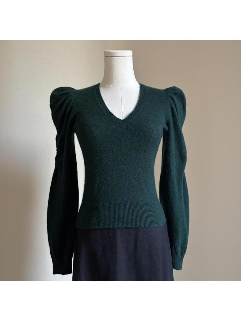 frame cashmere sweater in pine green